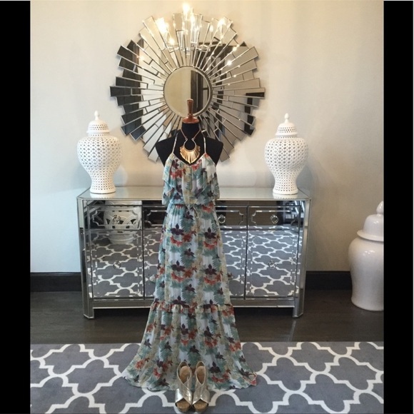 NWT 6 Shoreroad  orchid floral maxi dress - Picture 3 of 11